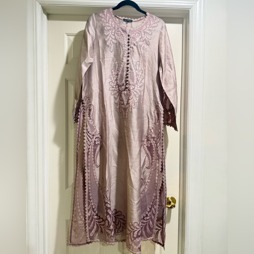 Iqbal Hussain Elegant Embroidered Long Dress